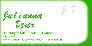 julianna dzur business card